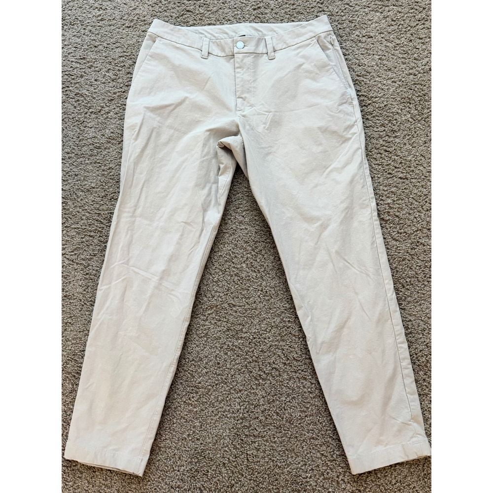 Lululemon Commission Slim-Fit Pant 32 Light‎ Tan Khaki Chino LM5B67S 27 Inseam